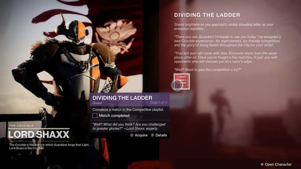 Destiny 2 dividing the ladder