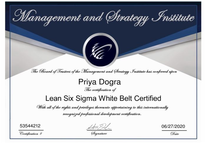 Six sigma white belt exam answers