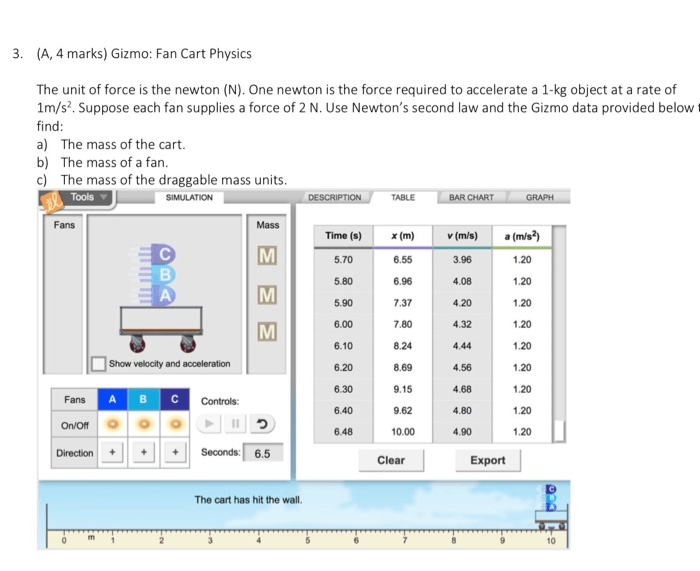 Fan cart physics gizmo quiz answers