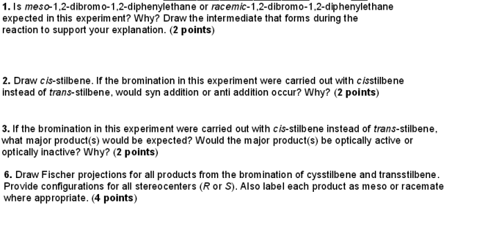 Racemic 1 2 dibromo 1 2 diphenylethane